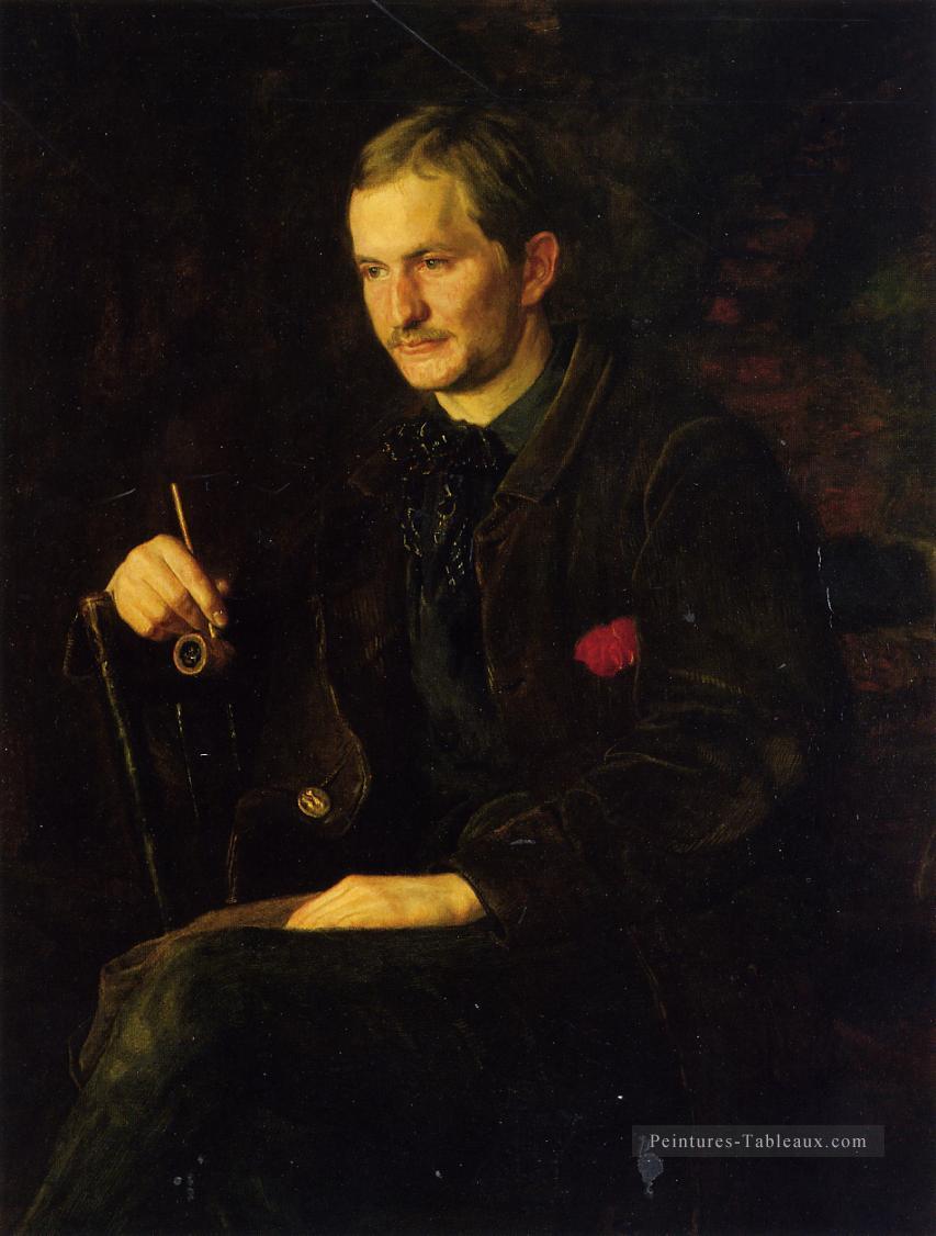 L’étudiant en art aka Portrait de James Wright réalisme portraits Thomas Eakins Peintures à l'huile